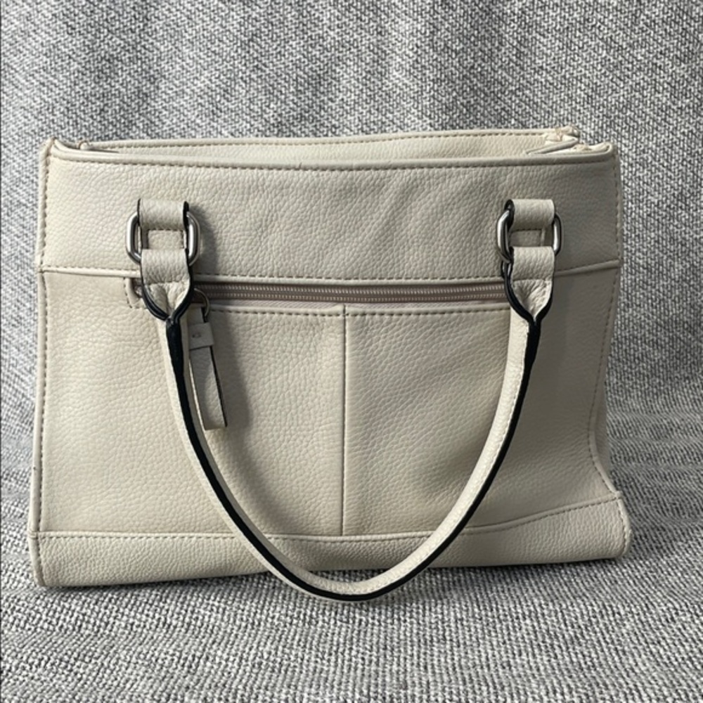 Giani Bernini Cream Satchel with Chain Detail - Picture 7 of 16